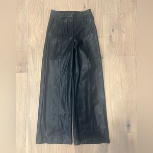Dynamite Charcoal Faux Leather Trousers
